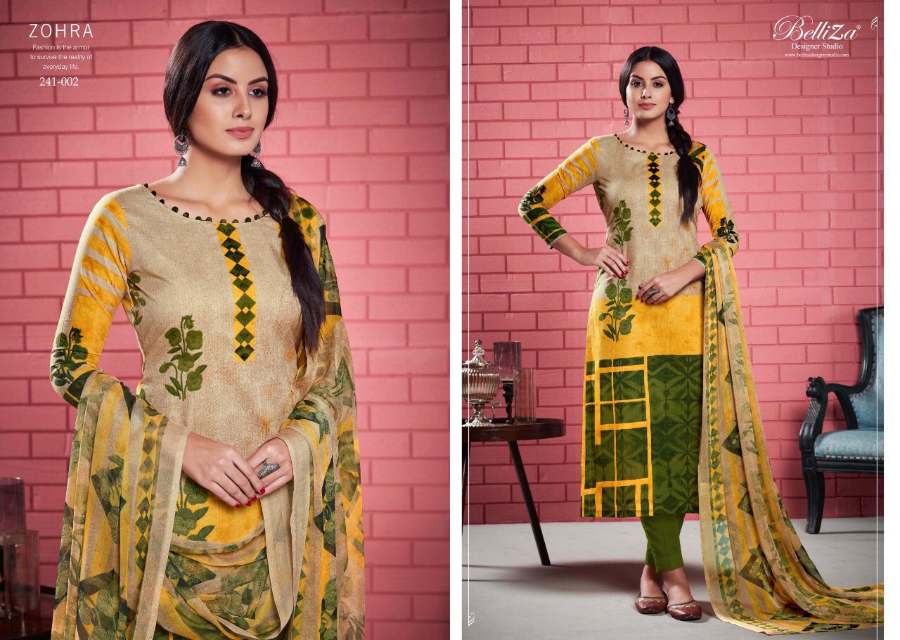 ZOHRA VOL-9 BY BELLIZA 241-001 TO 241-010 SERIES BEAUTIFUL STYLISH FANCY  COLORFUL CASUAL