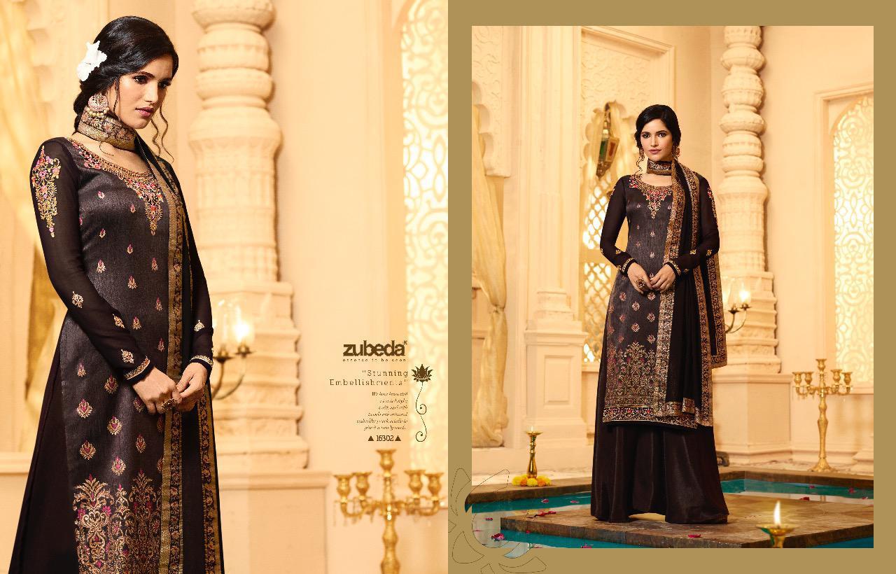 Mahika By Zubeda 16301 To 16308 Series Beautiful Suits Stylish Fancy Colorful Party Wear & Ethnic Wear Pure Banarasi Jacquard With Embroidery Work  Dresses At Wholesale Price