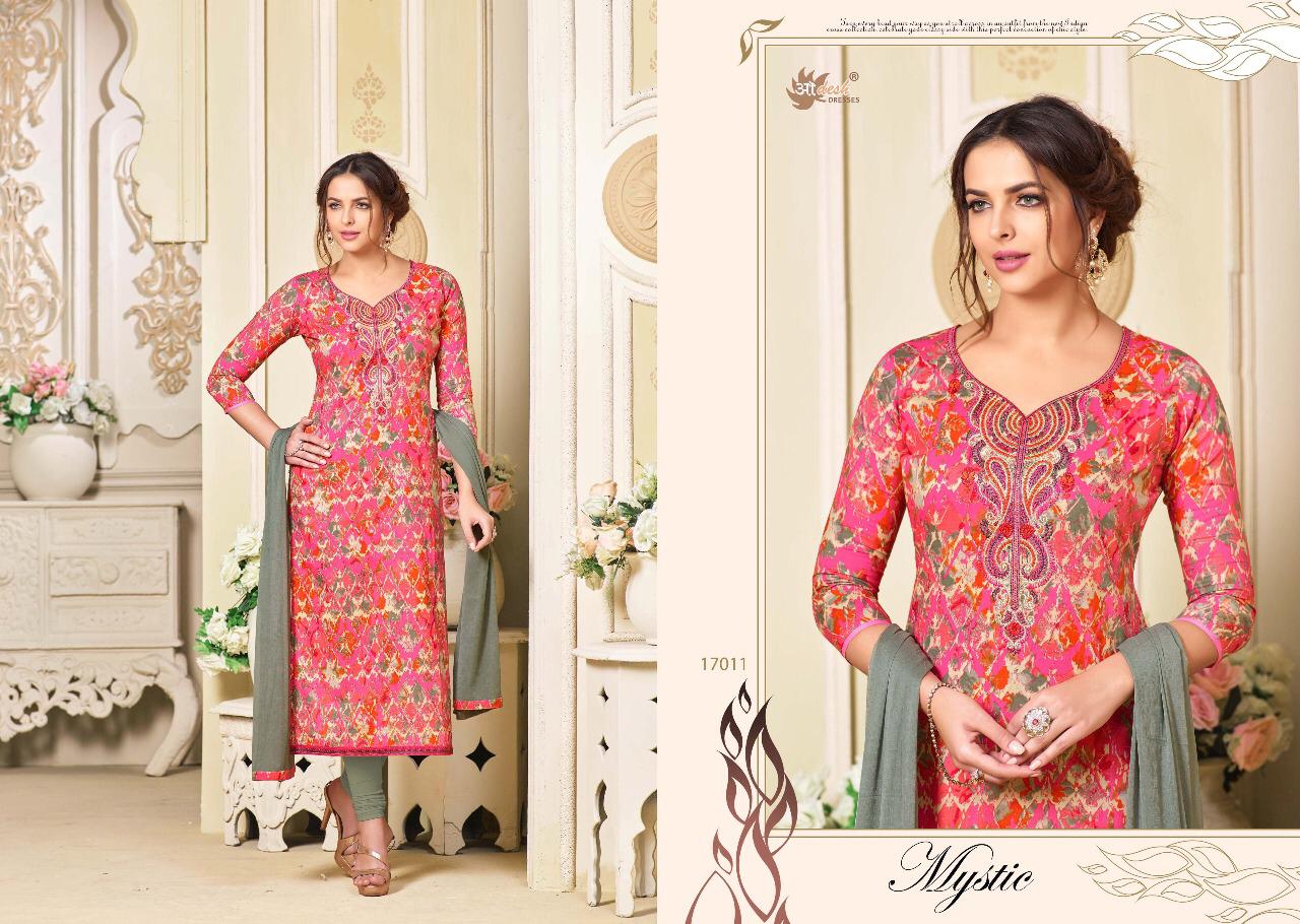 Sale Zyra Vol-17 By Aadesh Dresses 17001 To 17012 Series Indian Traditional Wear Collection Beautiful Stylish Fancy Colorful Party Wear & Occasional Wear Cambric Cotton With Printed Dress At Wholesale Price